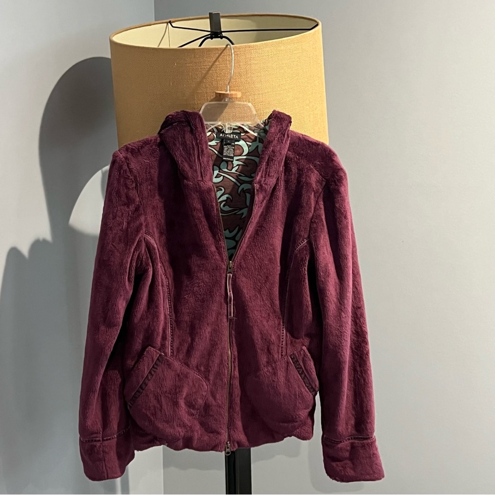 Purple plush fleece hooded zip-up Jacket | Athleta